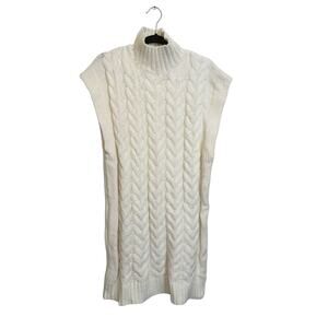Fore Womens Knit Vest Large White Preppy Classic Cozy Timeless Minimalist Casual